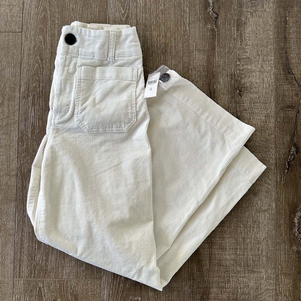 NWT Anthropologie Maeve Colette Corduroy Crop Wide-leg Pants